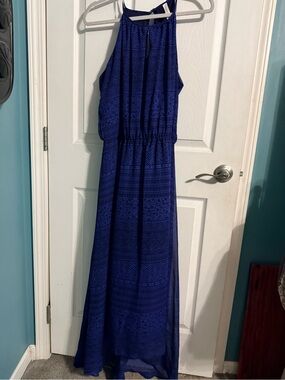 Xhilaration Royal Blue Halter Maxi Dress